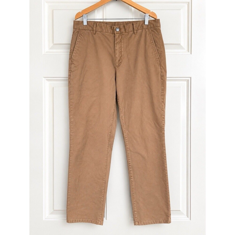 Bonobos Men’s Brown Chino Pants 38 Athletic Fit Straight Leg Stretch Twill